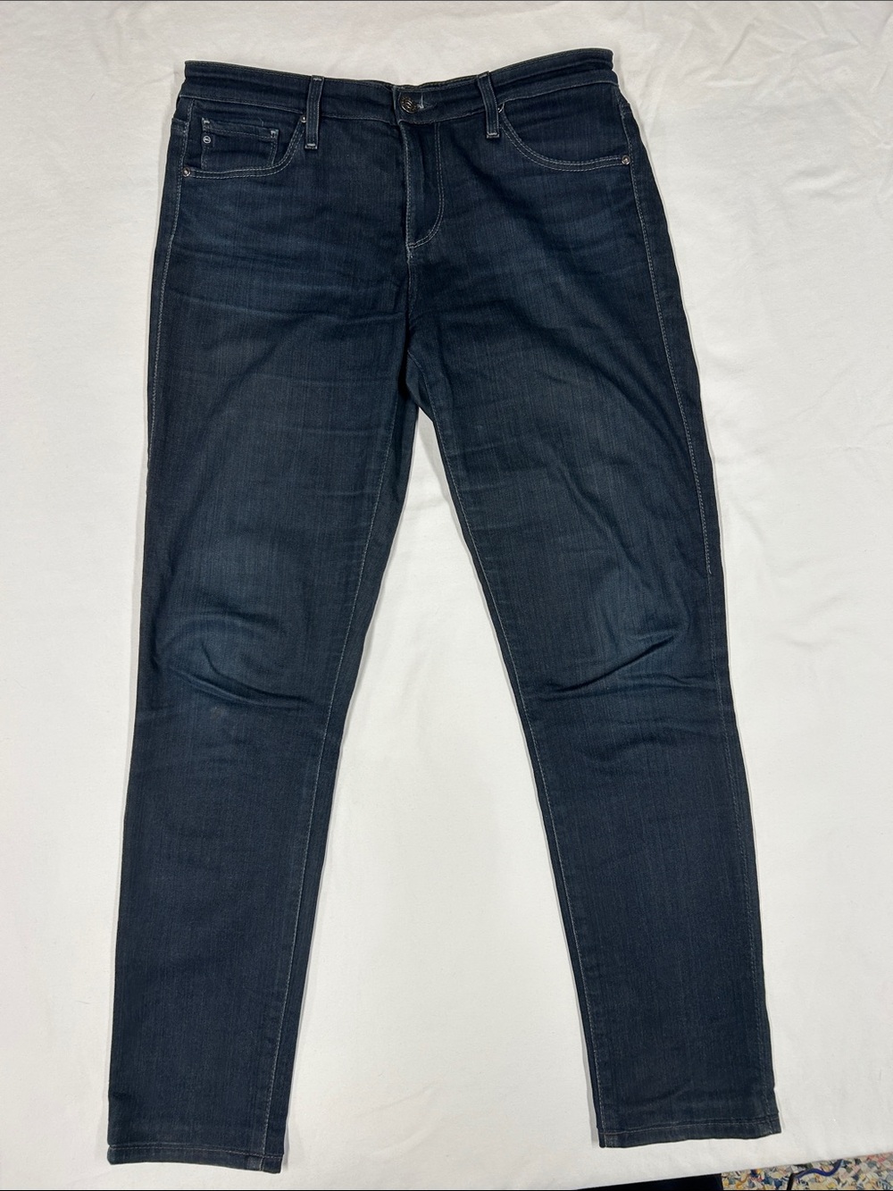 Ag Adriano Goldschmied Women’s Cigarette Leg Jeans - Dark Blue Indigo
